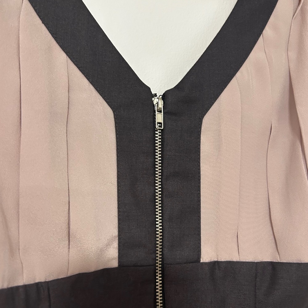2000's Forever 21 Two Tone V Neck Sheath Dress Black Pink Size‎ S - Picture 5 of 5